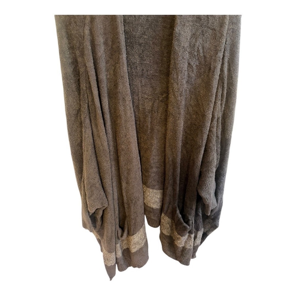 Barefoot Dreams CozyChic‎ Lite One Size Cardigan Shawl Wrap Taupe Grey Pockets